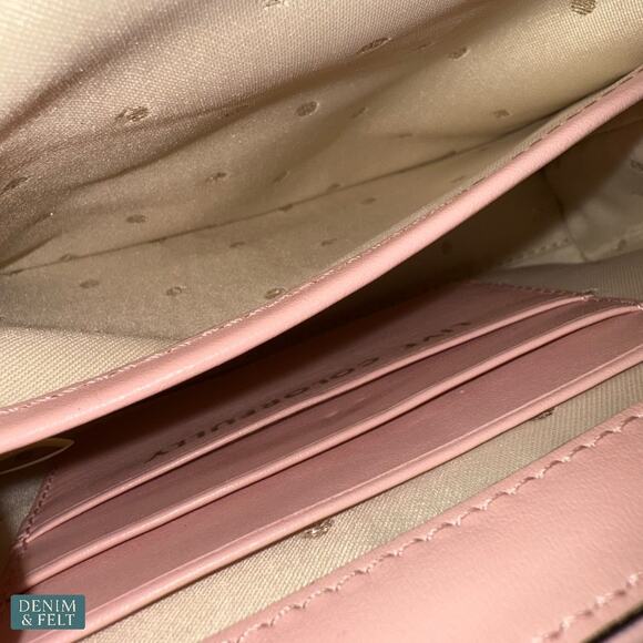 🖤💗 Kate Spade Colorblock Black Pink Leather Shoulder Bag with Gold Bar~RARE!! - Picture 11 of 16